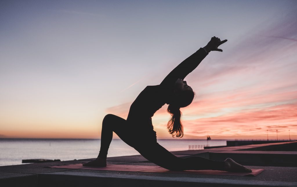 Practice yoga in Spring