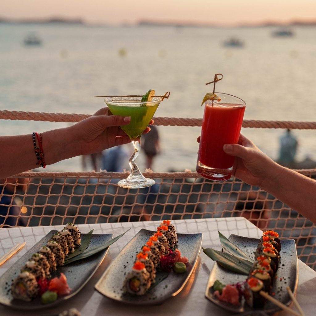 Sushi and sunset at Savannah Ibiza