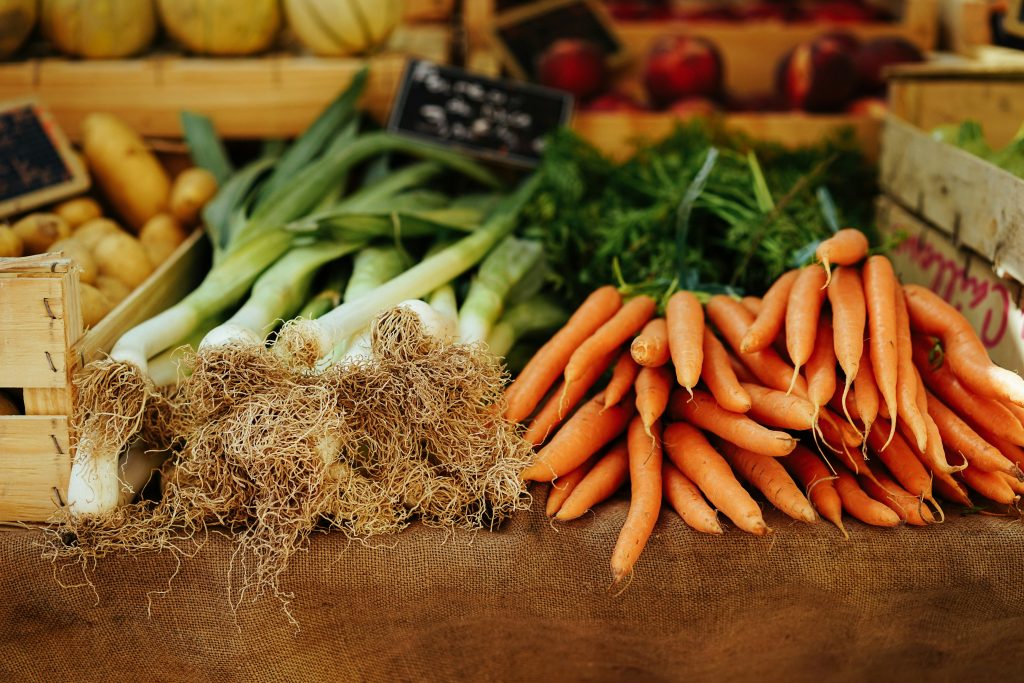 Organic vegetables from market