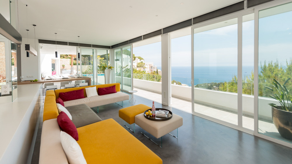 Living room white villa